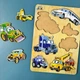 Деревянный пазл-вкладыш "Машинки-большой" Ubumblebees (ПСД058) PSD058, 7 элементов - изображение 3
