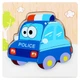 Дерев'яна іграшка Пазли Bambi Транспорт MD 2925, 15х15 см (Поліція) - зображення 2
