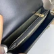 Замшевая женская мини сумочка клатч на плечо черная с золотом для девушек с птичками на цепочке - изображение 5