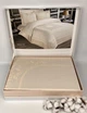 Постельное белье Maison D'or сатин бамбук с вышивкой 200х220 Tom Ross Ecru-Beige - изображение 1