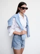 Джинсовые шорты женские Mango Mom80 47037121-TM 42 Голубые (8445922239459) - изображение 5