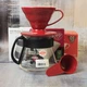 Набір Пуровер HARIO V60 01 червоний + Сервер 360 мл + мірна ложка + фільтри V60 - зображення 1