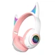 Безпровідні Аніме навушники з котячими Вушками Bluetooth Cat Ear STN-25 з мікрофоном LED RGB підсвічування (рожеві) Ping - зображення 5