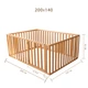 Детский деревянный манеж-кровать Монтессори BUSY WOOD напольный Модель 6.3 200х140 см Натуральное дерево - изображение 13