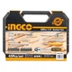 Набор головок торцевых с трещоткой 1/4" 45 предметов INGCO INDUSTRIAL - изображение 4