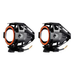 Фары прожекторы для мотоцикла U7 LED 12В 3000Lm Angel Eyes красные и кнопка - изображение 1