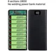 Корпус Power bank box 18650х8шт з ліхтариком. Портативний зарядний пристрій black - изображение 2