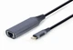 Гігабітний мережний адаптер Cablexpert USB Type-C - RJ-45 0.15 м Сірий (A-USB3C-LAN-01) - зображення 1