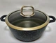Кастрюля Bohmann BH 7350-26 MRB 5л с двойным дном антипригарное мрамор-гранитное покрытие з кришкою - изображение 4