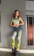 Спортивний костюм для фітнесу Dionafit з принтом Ukraine топ та лосини L(46) - зображення 5