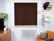 Римская штора система Light I&H Рогожка Димаут шоколодная с нижним кантом 40*170 см - изображение 1