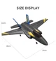 Радиоуправляемый самолет Blitz F35 Lighting 2 гироскопом и с сервоприводами закрылок Черный - изображение 4