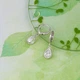 Серьги с цирконами X22300 2,6см*7мм Белый - изображение 3