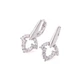 Серьги с цирконами X20028 1,9см*11мм Белый - изображение 1