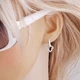Серьги с цирконами X20028 1,9см*11мм Белый - изображение 4