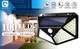 Ліхтар прожектор світильник на сонячній батареї з датчиком руху Solar Wall Lamp SH-100 Чорний - зображення 5