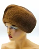 Норковая меховая женская шапка VECONS "Кубанка с цветком" One size коричневый - изображение 7