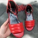 Босоножки женские Mengfuna на низком ходу красные 38 р (24,7 см) 4060 - изображение 1