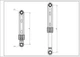 Амортизатор бака для стиральной машины Samsung AKS DC66-00343C 60N L=160-265mm D отверстия=10mm - изображение 4
