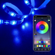 Умная светодиодная LED лента гирлянда Smart RGB 5050 с Bluetooth приложением + пульт. Комплект 5 метров водостойкий работает от USB и Powerbank (Павербанка) черная - изображение 2