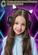 Дитячі бездротові Bluetooth 5.0 LED навушники з котячими вушками Гарнітура вбудований мікрофон CAT VIV-38M Wireless Headset Mp3 плеєр MicroSD Кольорове підсвічування складані Black - зображення 8