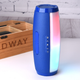 Бездротова Bluetooth колонка з RGB підсвічуванням T&G TG165C-LED зі світломузикою, USB, microSD, FM радіо, Мікрофон Blue - зображення 2