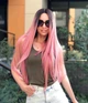 Парик на сетке PoliLy Lace Wig Allure тон Pink длинный розовый омбре термостойкое волокно - изображение 1