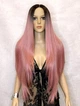 Парик на сетке PoliLy Lace Wig Allure тон Pink длинный розовый омбре термостойкое волокно - изображение 3
