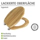 Сидение для унитаза Wenko Bamboo - хром-металлическое крепление, бамбук, 34 x 41 см, темно-коричневый - изображение 5