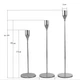 Комплект подсвечников REMY-DECOR серебристый на тонкой ножке на одну свечу 23см 28см 33см 3 шт. 21003 - изображение 7