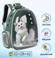 Прозрачный рюкзак для переноски животных Pet Cat для кошек и собак Green - изображение 2
