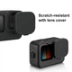 Силиконовый чехол, футляр с крышкой на объектив Puluz PU518B для экшн камер GoPro Hero 9, 10 - черный - изображение 3