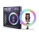 Селфі-лампа LED кільцева Voltronic MJ-20 RGB 20см - зображення 1