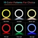 Селфі-лампа LED кільцева Voltronic MJ-20 RGB 20см - зображення 9