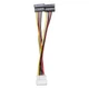 Кабель питания Molex - SATAx2 4pin-15pin 15 см переходник для подключения к блоку питания жестких дисков - изображение 1