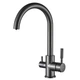 Змішувач для кухні під фільтр Globus Lux LAZER GLLR-0333-11-GRAPHITE чорна сталь графіт - зображення 2
