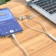 Наушники проводные вакуумные с микрофоном гарнитура для Type-C HOCO M90 Серебро - изображение 4