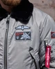 Бомбер B-15 сірий з нашивками 7 БрТА S - изображение 3