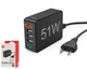 Універсальний зарядний пристрій Hama 1 x QC 3.0, 3 x USB-A, 1 x USB-C PD, 51W Black - зображення 2