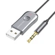 Автомобильный Bluetooth ресиверв Аудио адаптер BOROFONE BC44 Soul Car AUX BT5.0 Receiver With Cable Metal Gray - изображение 1