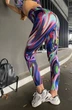 Жіночий спортивний костюм для фітнесу Dionafit футболка-топ та лосини з принтом Північне сяйво L(46) - зображення 5