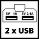 Зарядное устройство для инструмента Einhell USB Аккумулятор для инструментов TE-CP 18 Li USB - Solo (4514120) - изображение 5