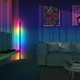 Кутовий LED торшер Gley c RGB підсвічуванням, висота 1.5 м, сенсорний пульт керування, білий - зображення 3