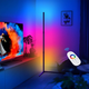 Кутовий Led торшер, лед лампа, лед нічник, RGB підсвічування, 1.5м сенсорний пульт управління - зображення 1