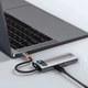 Розгалужувач USB-Хаб 5в1 (TYPE-C TO HDMI*1+USB3.0*3+PD*1) док-станція Baseus Silver (CAHUB-CX0G) - зображення 3