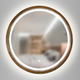 Зеркало круглое деревянное с LED-подсветкой Luxury Wood Perfection Natural Walnut Орех 65 см - изображение 1