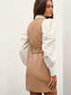 Sukienka Gepur ze sztucznej skóry 41293 L Beige (5000030877707) - obraz 2
