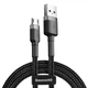 Кабель Baseus cafule Cable USB For Micro 2.4A 0.5M Gray+Black - изображение 1