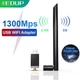 Двухдиапазонный WiFi AC адаптер EDUP EP-AC1686 на чипе 8812BU с антенной 5dbi USB3.0 Gigabit 1300Mbps 2.4/5.8Ghz - изображение 2