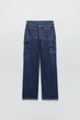 Джинсы карго Zara 8197/256 38 Синий - изображение 7